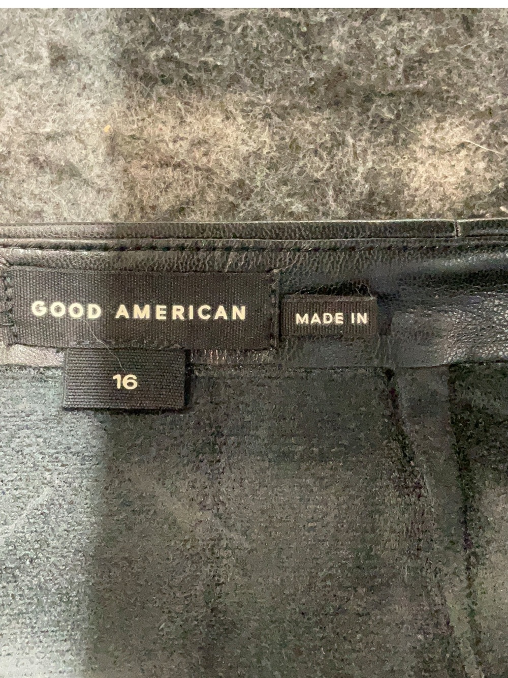Good American Black Leather Skirt - Picture 3 of 4